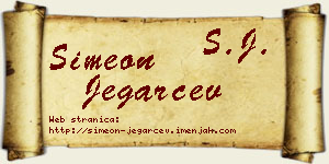 Simeon Jegarčev vizit kartica